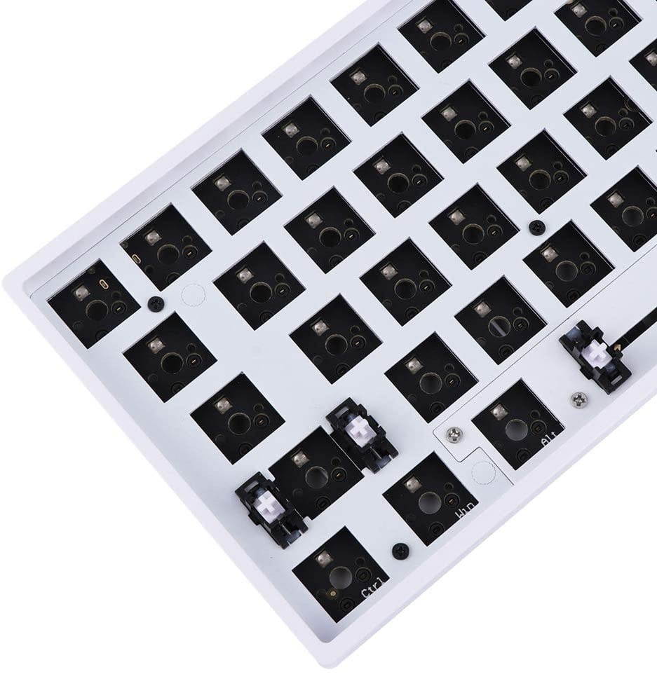 EPOMAKER GK61X RGB Hotswap Custom DIY Kit for 60% Keyboard, PCB Mounting Plate Case (GK61X White)
