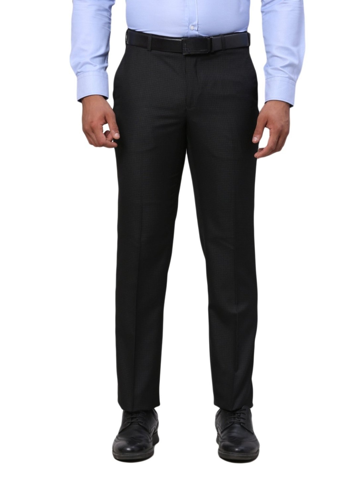 Arrow Navy Regular Fit Trousers