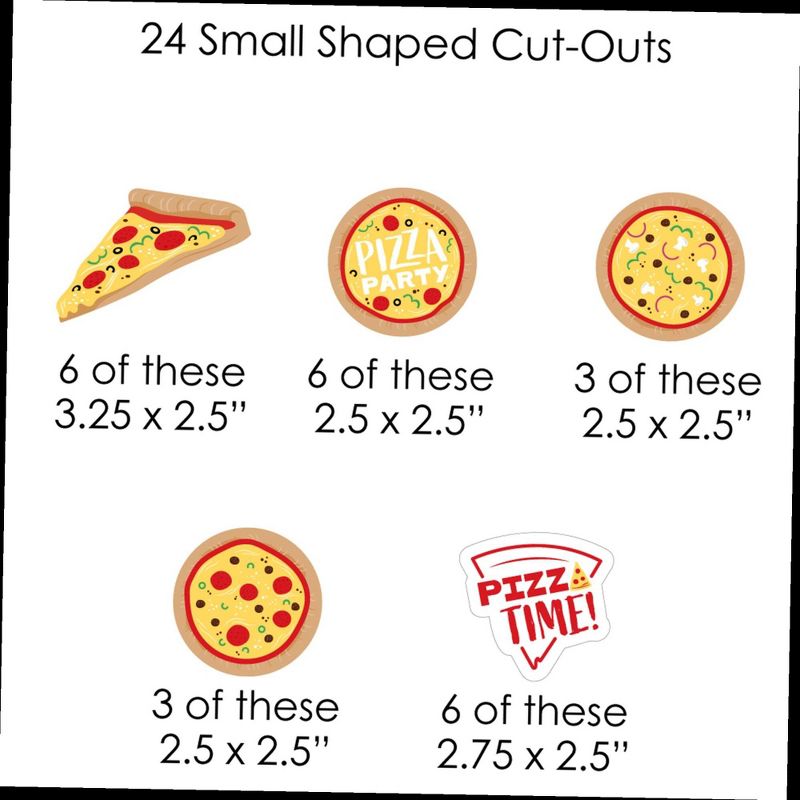 Big Dot of Happiness Pizza Party Time - Baby Shower or Birthday Party DIY Decorations - Clothespin Garland Banner - 44 Pieces