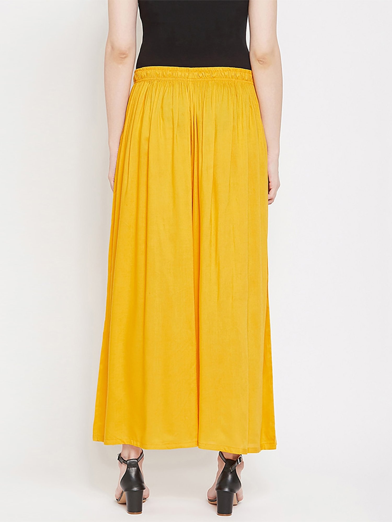 Castle Mustard Regular Fit Palazzos