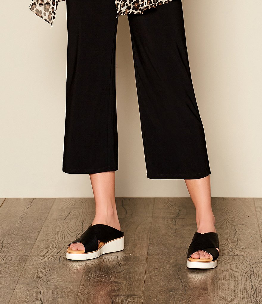 CC Corso Como Bilanka Leather Platform Wedge Sandals