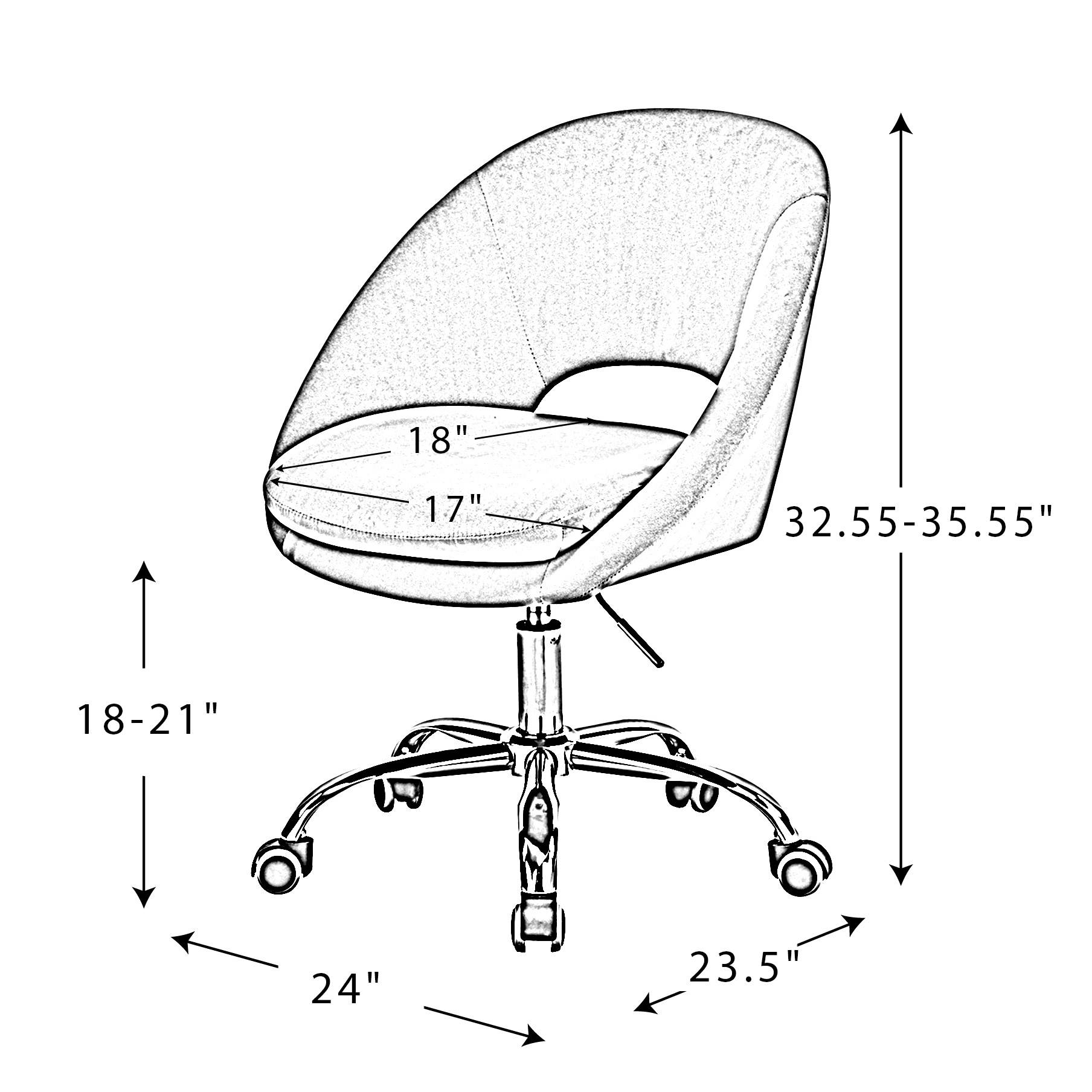 Global Leather Task Chair, Black (8993BK450/550) 