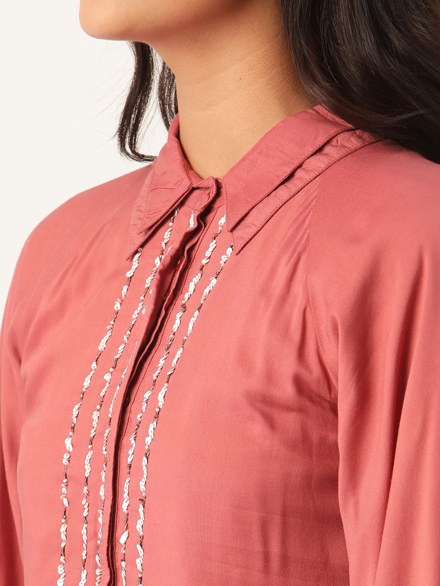 Rooted Dusty Cedar Embellished Shirt