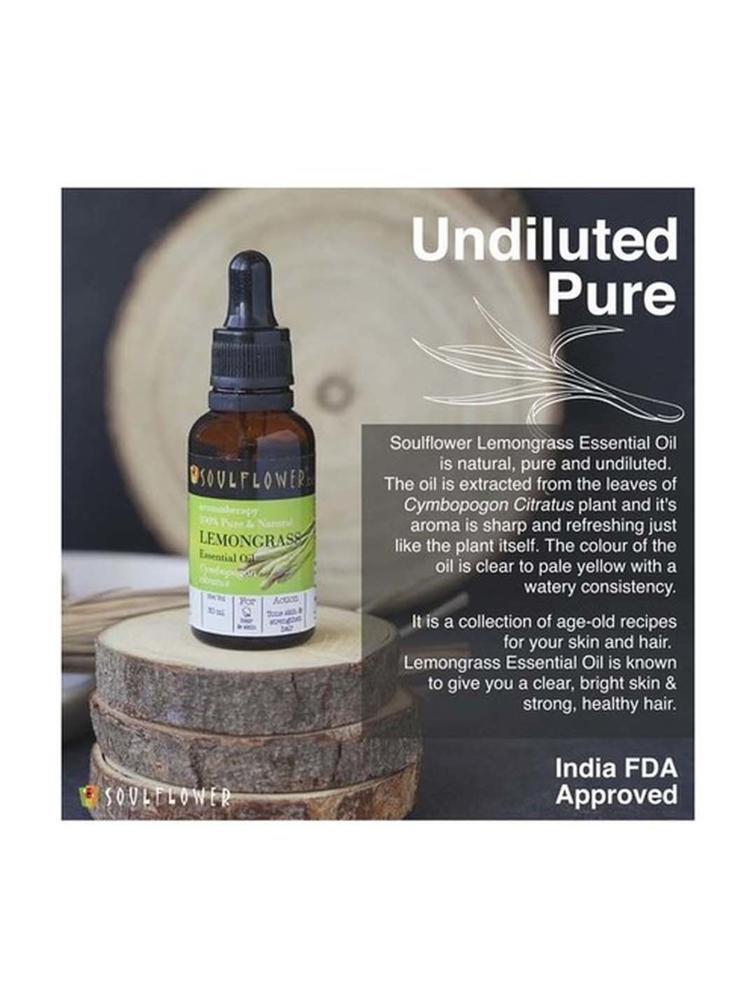 Soulflower Lemongrass Essential - Oil 30 ml