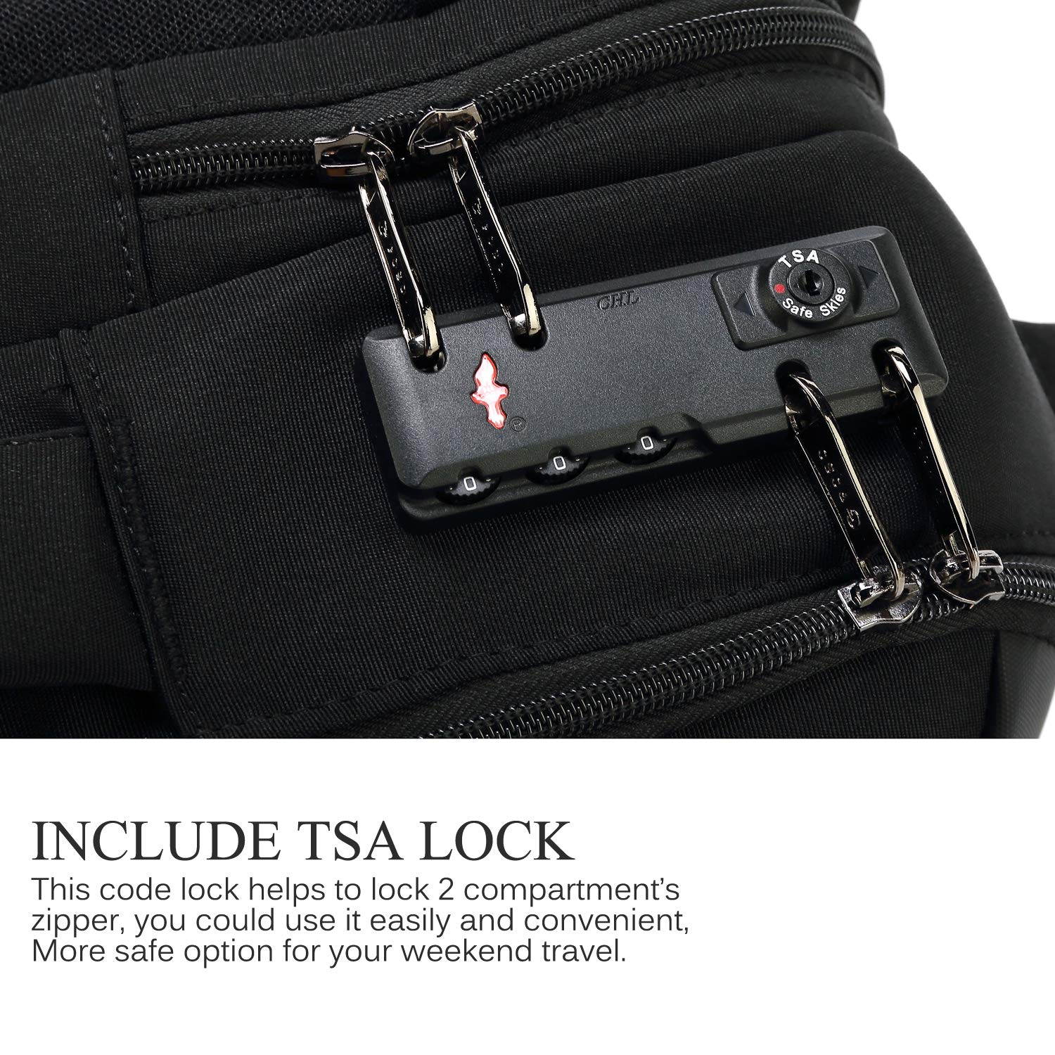 LUOM Laptop Backpack 15.6 Inch Stylish School Computer Backpack Casual Daypack Laptop Bag Water Repellent Nylon Business Bag Tablet with USB Port for Travel/Business/College/Women/Men-Gray