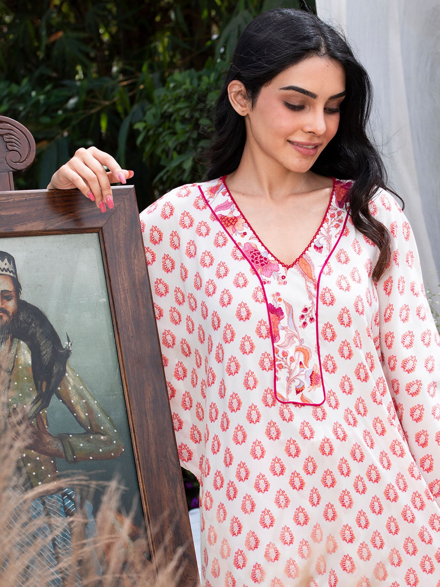 Dusk Attire Pink Ambi Kaftan