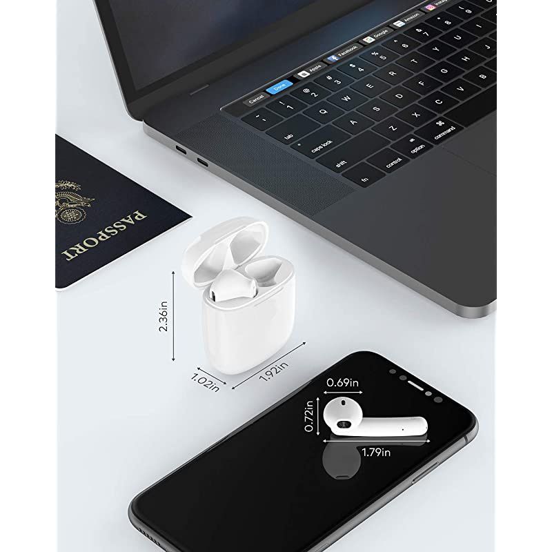 Bluetooth 50 True Wireless Earbuds with Charging Case for iPhone Android 30H Cyclic Playtime Waterproof Stereo Headphones with mic inEar Earphones Headset for Sport