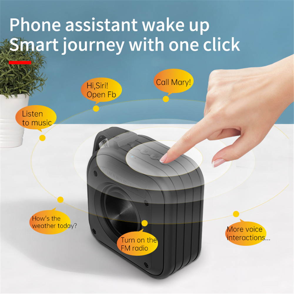 Bluetooth Speaker, Cyboris 15W Stereo 3D Sound Deep Bass Portable Mini Wireless Speakers for Old Man Elder with Rotatable Button/Smart Voice/Mic/TF Card/TWS Function