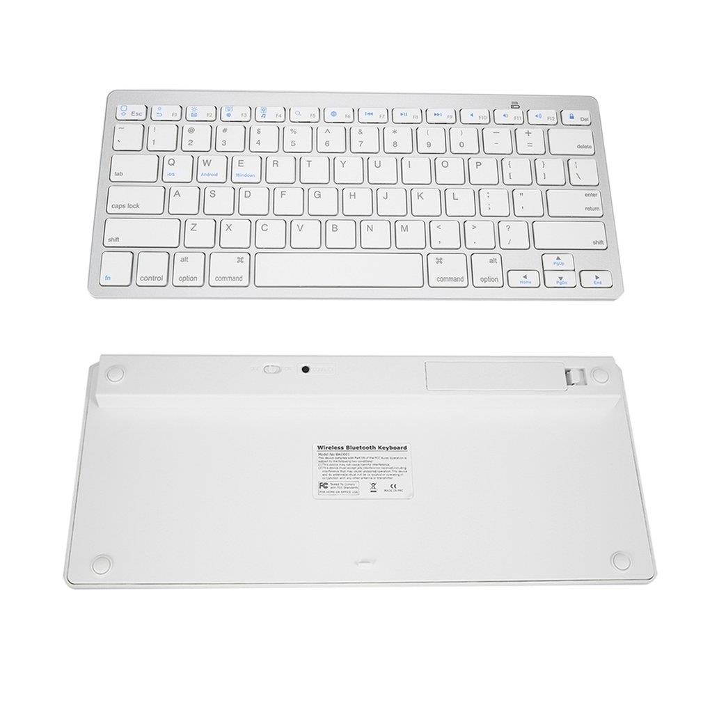 Silver Ultra-slim Wireless Bluetooth Keyboard For Air for ipad Mini for Mac