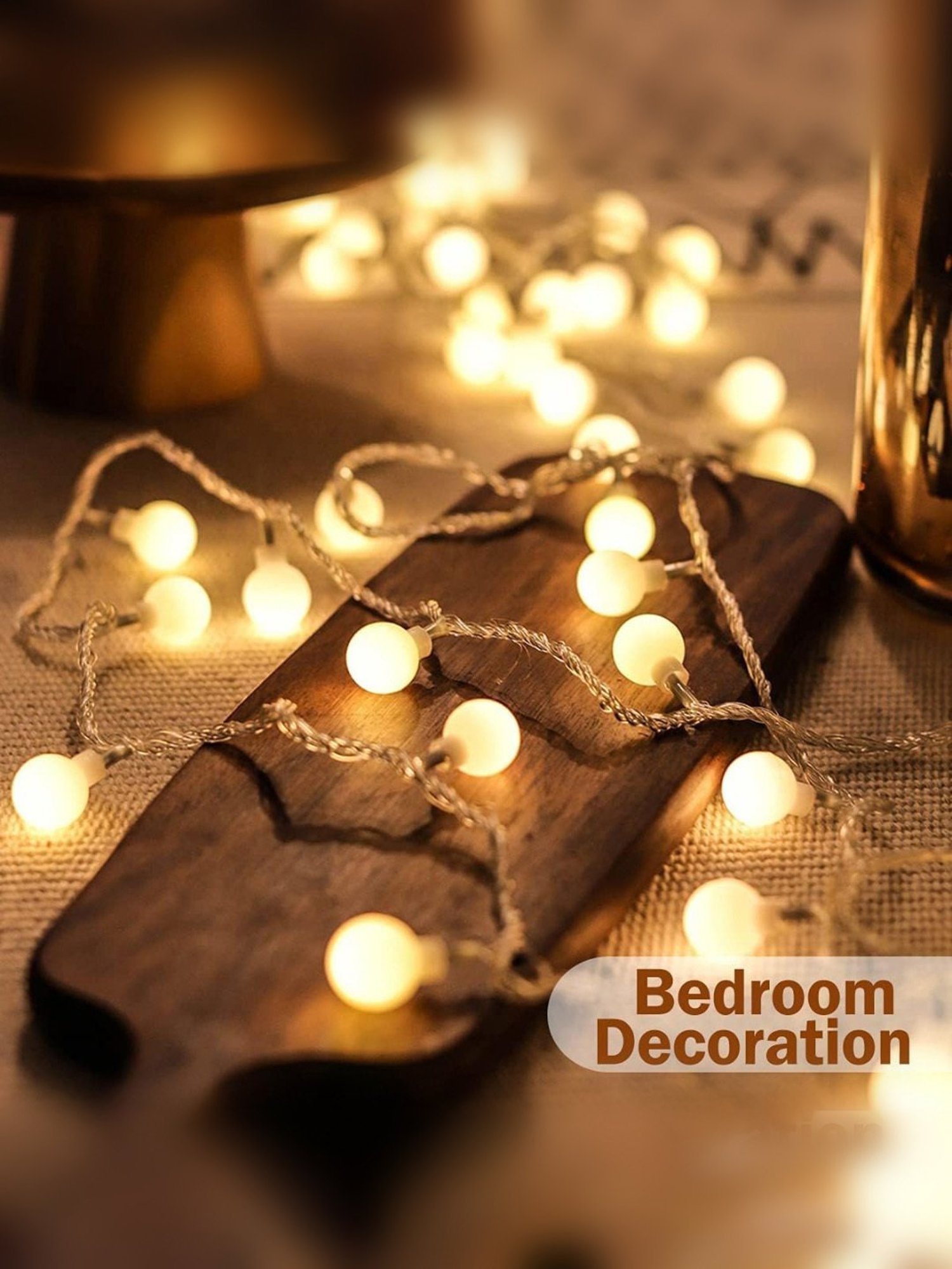 Xergy Globe Milky Ball LED String Fairy Lights Outdoor & Indoor for Home Decoration (Warm White)