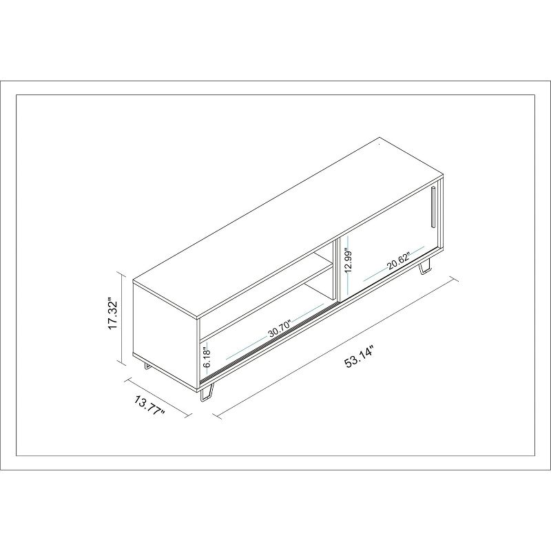 48" Boden TV Stand Oak Brown/White - Manhattan Comfort