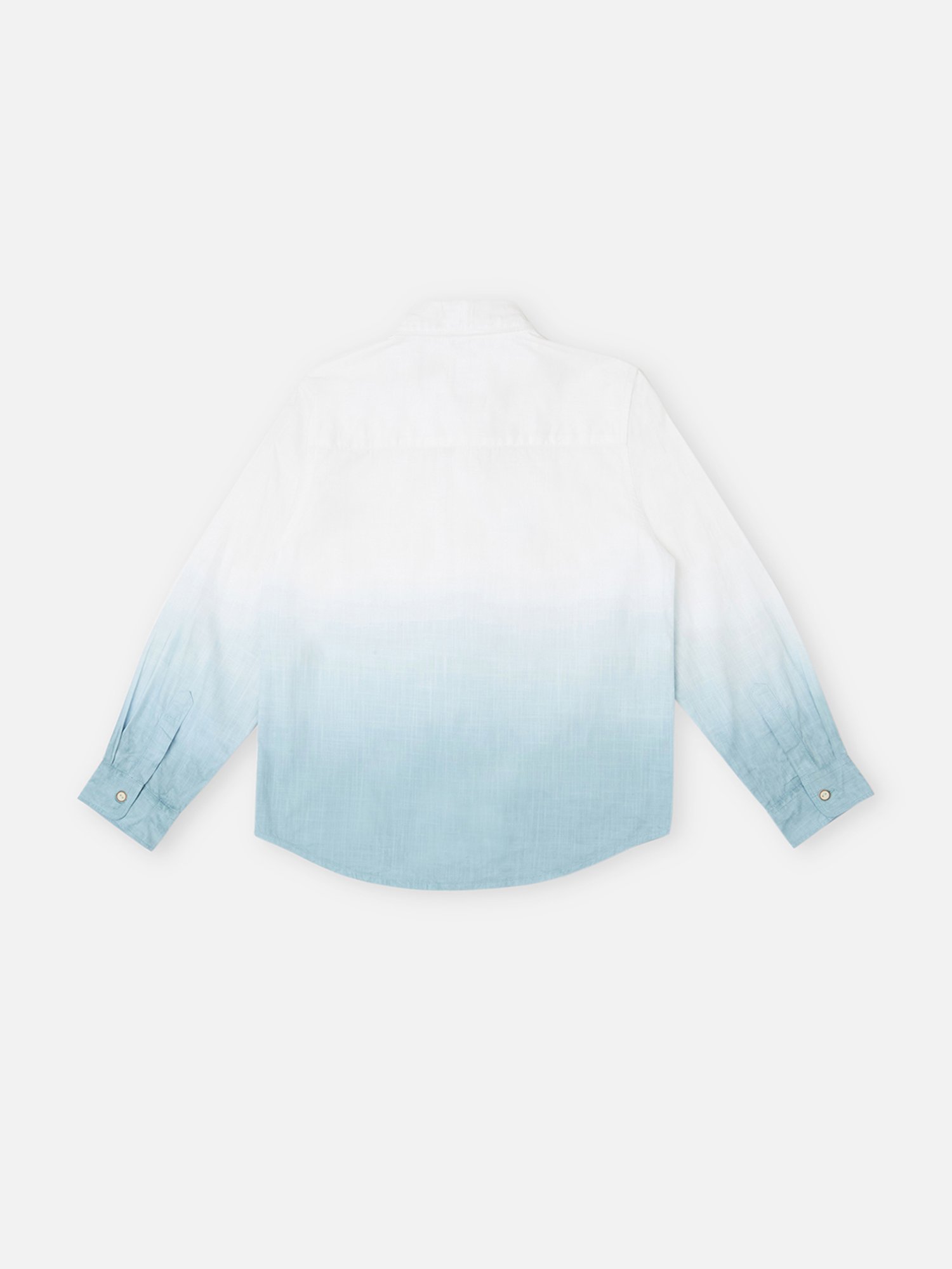 Pepe Jeans Kids White & Sky Blue Ombre Full Sleeves Shirt