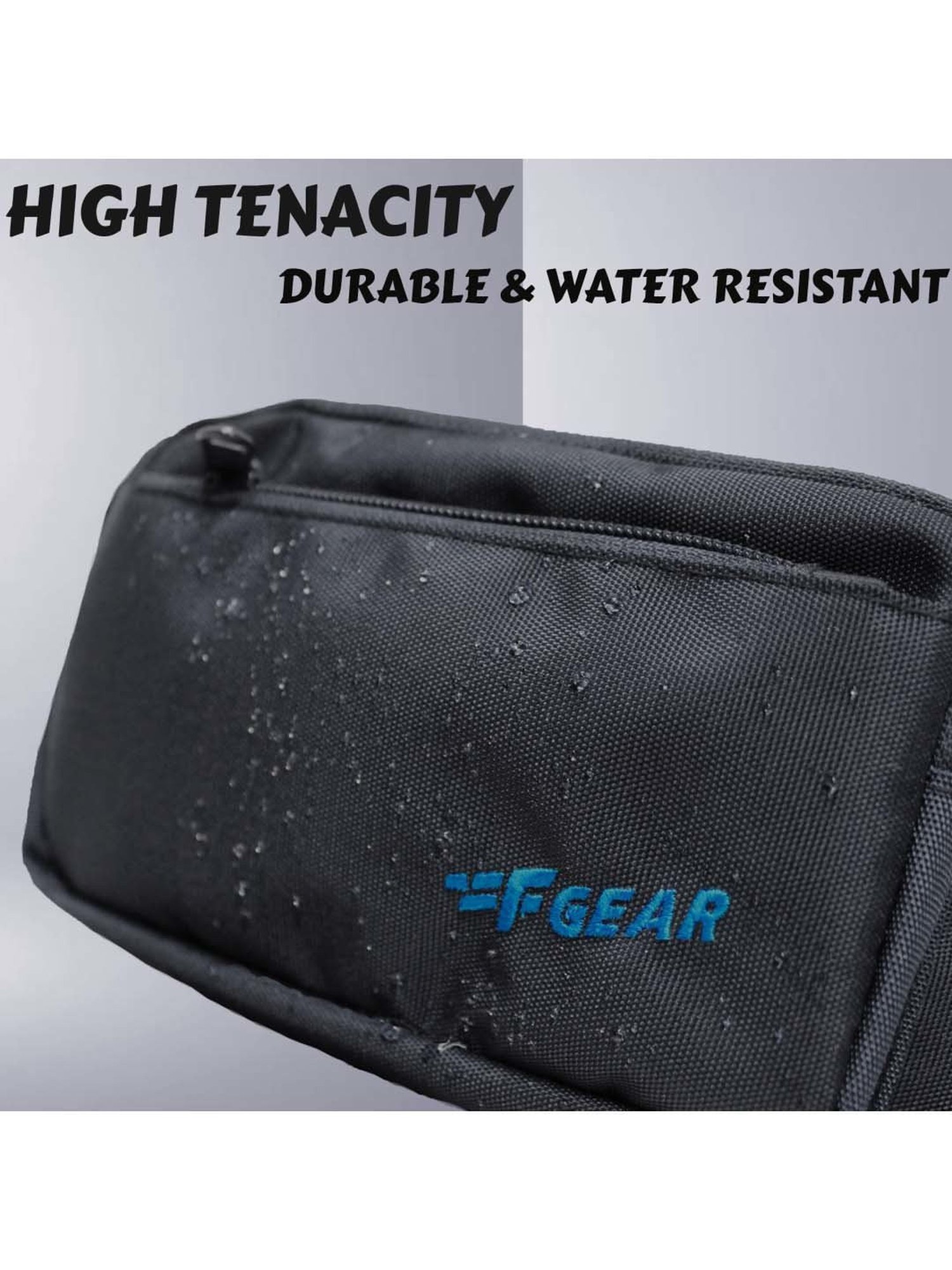 F Gear Grey Solid Waist Pouch