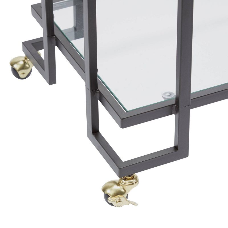 Welland 2 Tier Rectangular Serving Cart Gold - Silverwood