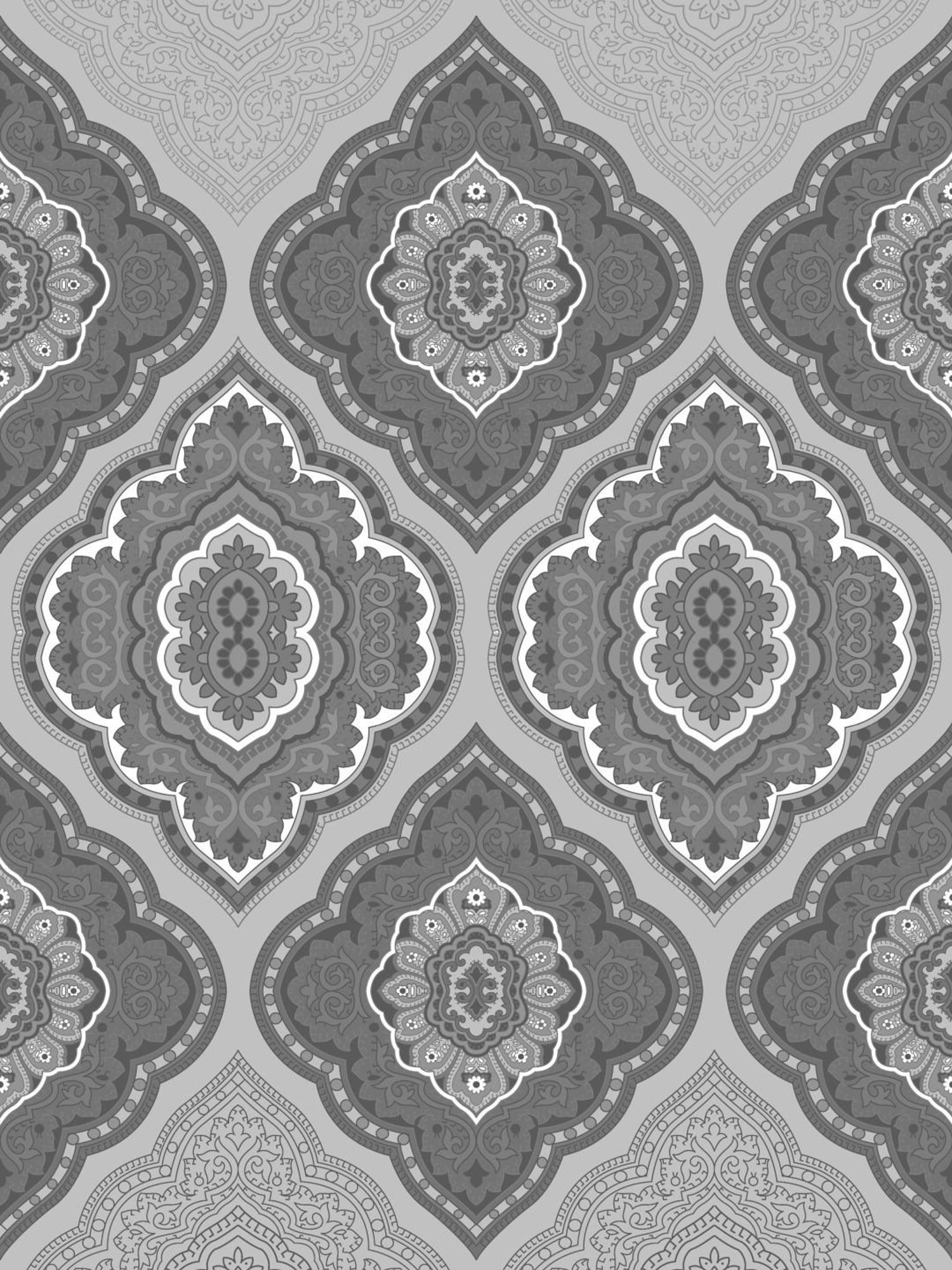 Dreamscape Ethnic Dark Grey 140 TC Cotton King Fitted Bed Sheet with 2 Pillow Covers