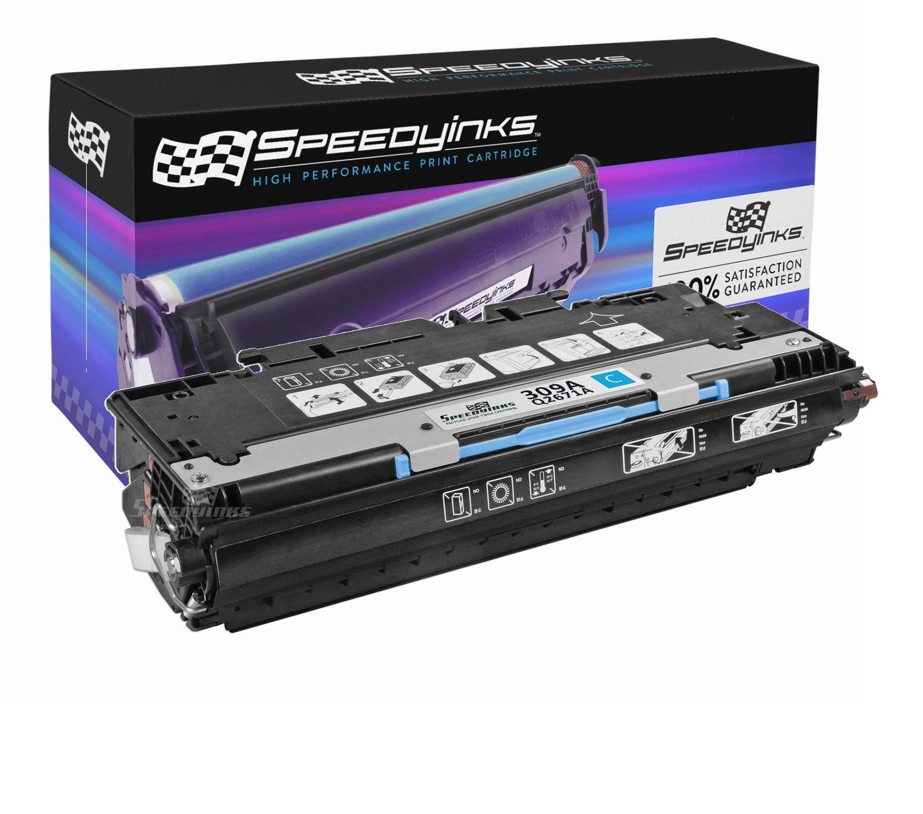 Speedy Inks - Compatible Replacement for HP 309A Q2671A Cyan Laser Toner Cartridge for use in HP Color LaserJet 3550, HP Color LaserJet 3550n, HP Color LaserJet 3500, HP Color LaserJet 3500n