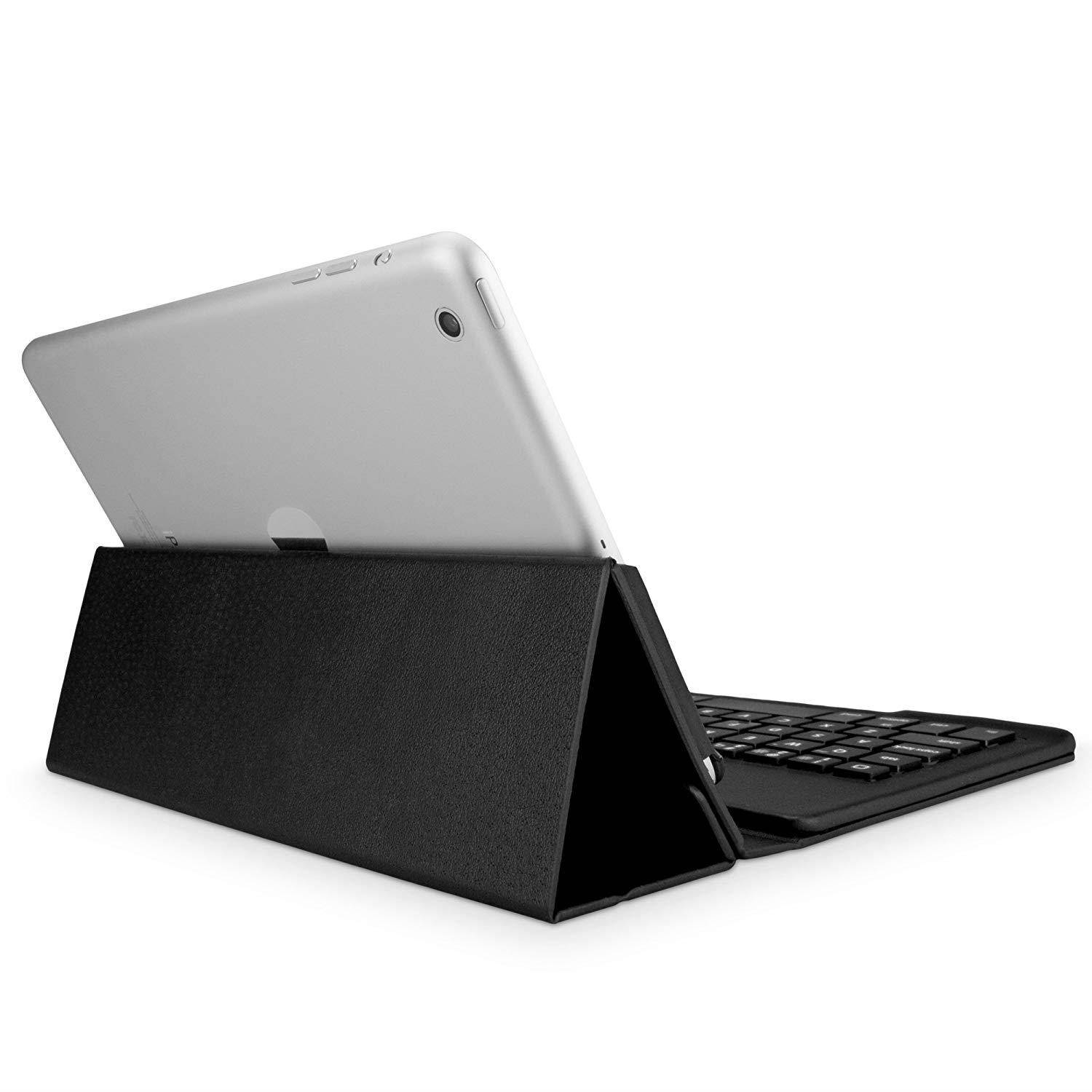 iPad mini 3 Case, BoxWave [Elite Leather Keyboard Buddy Folio Case] Leather Cover w/Keyboard and Stand for Apple iPad mini 3, Retina, 1st Gen