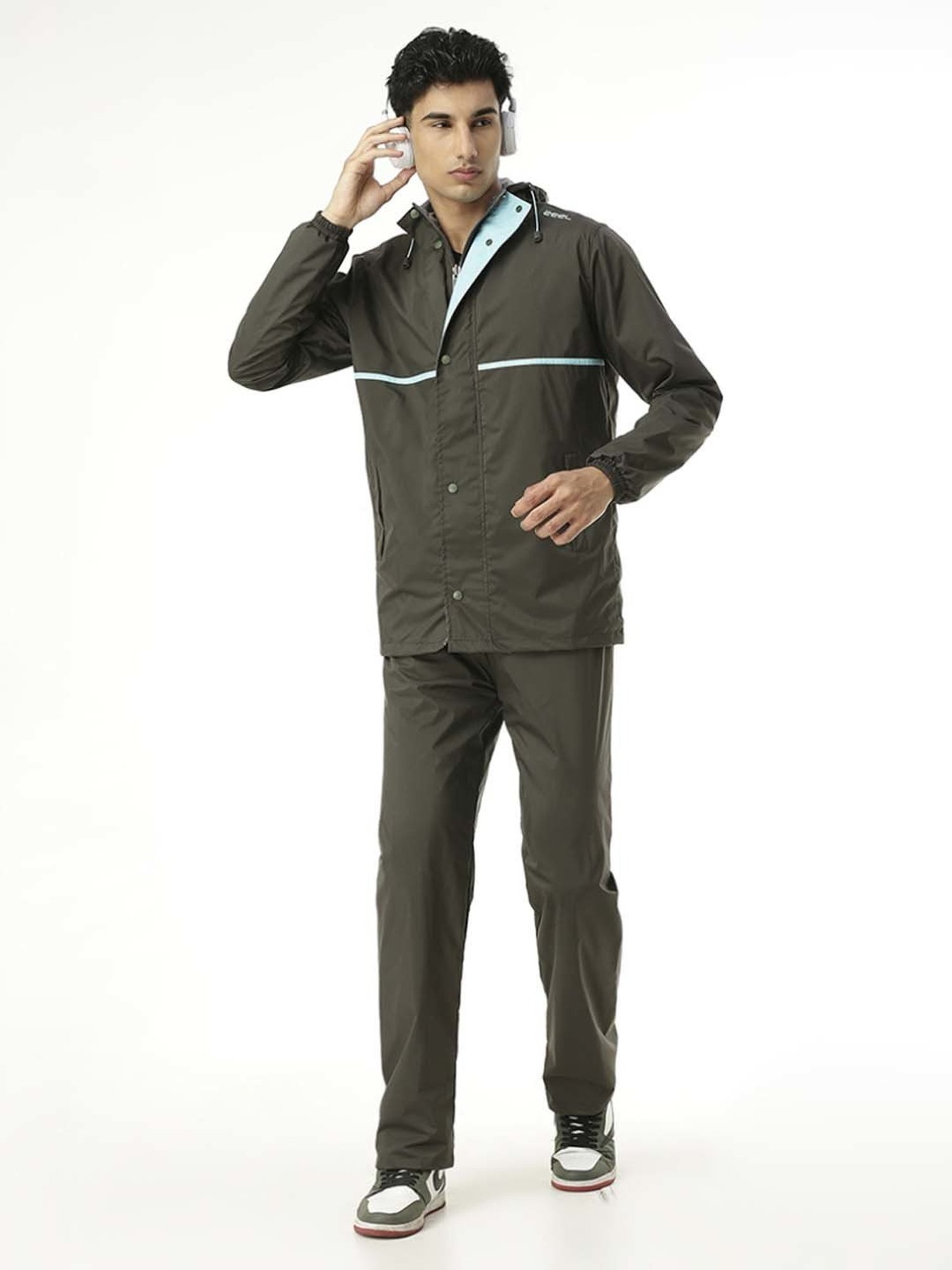 Zeel Olive Green Raincoat Set