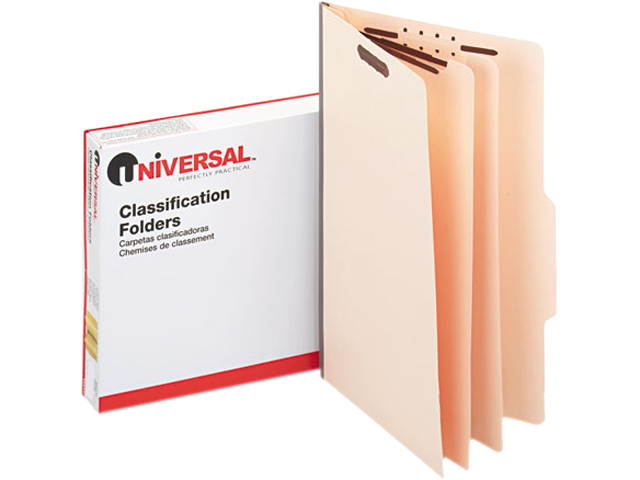 Manila Classification Folders, Legal, Six-Section, 15/Box