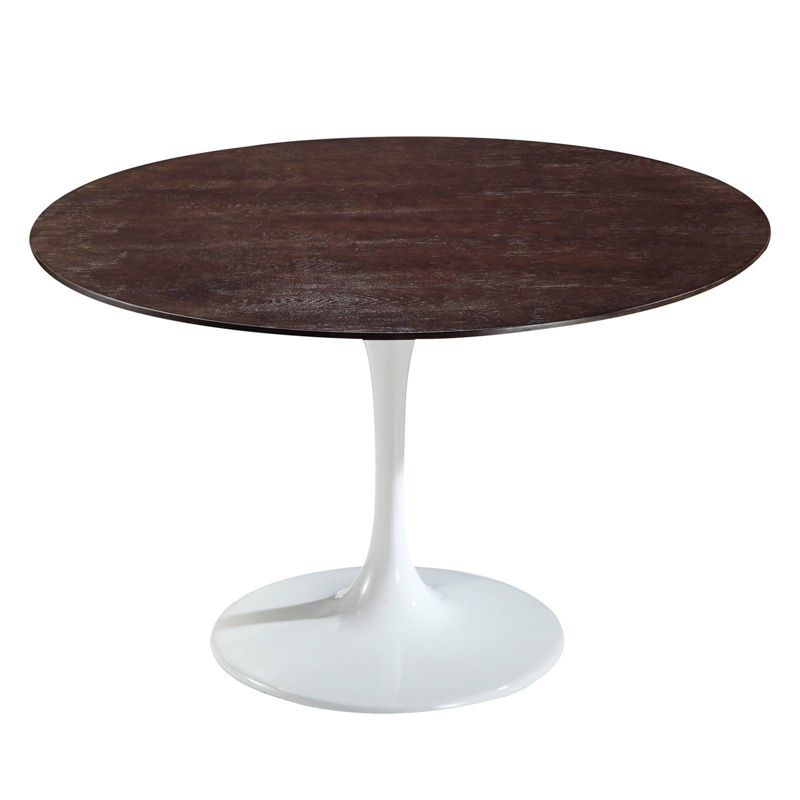 48" Grant Contemporary Walnut Top Dining Table Walnut - Edgemod