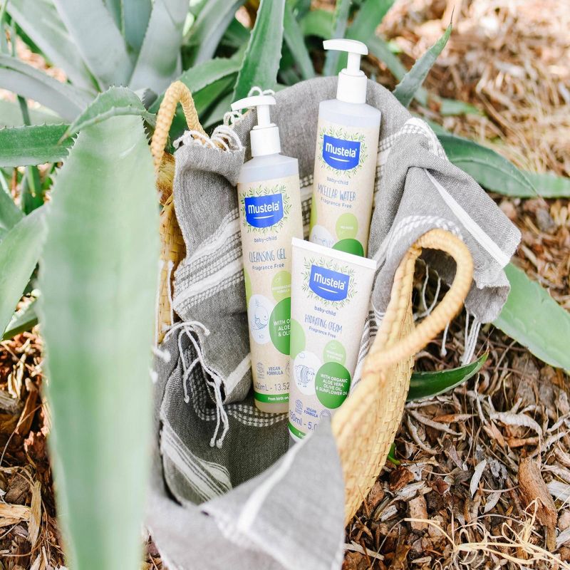 Mustela Organic Micellar Baby Bath Wash Water with Olive Oil and Aloe - 13.5 fl oz