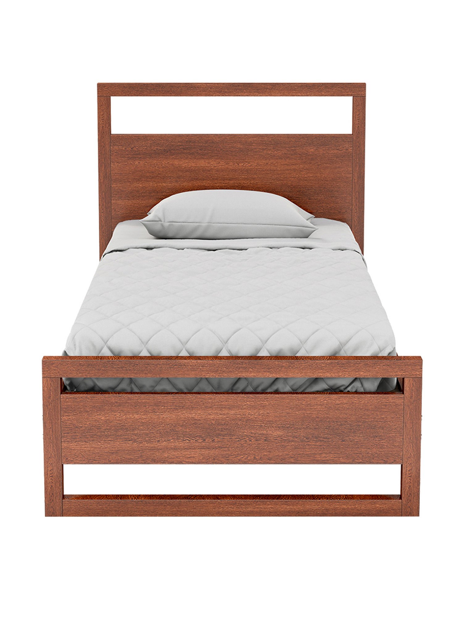 Pure Turner Solid Wood Single Bed in Dark Oak Finish