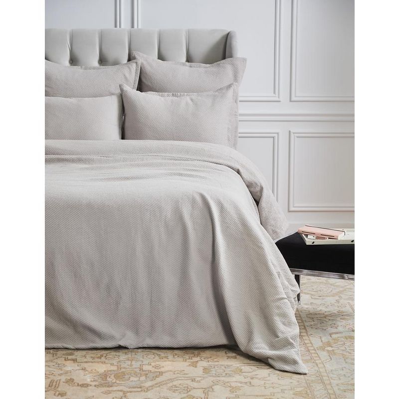 EY Essentials Diamond Pearl Grey Queen Bed Skirt