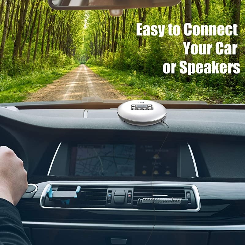 Portable CD Player with Rechargeable Battery, Personal Walkman CD Player with 14 Hour Battery, Stereo Earbuds, LCD Display, Anti-Shock Function and Electronic Skip Protection