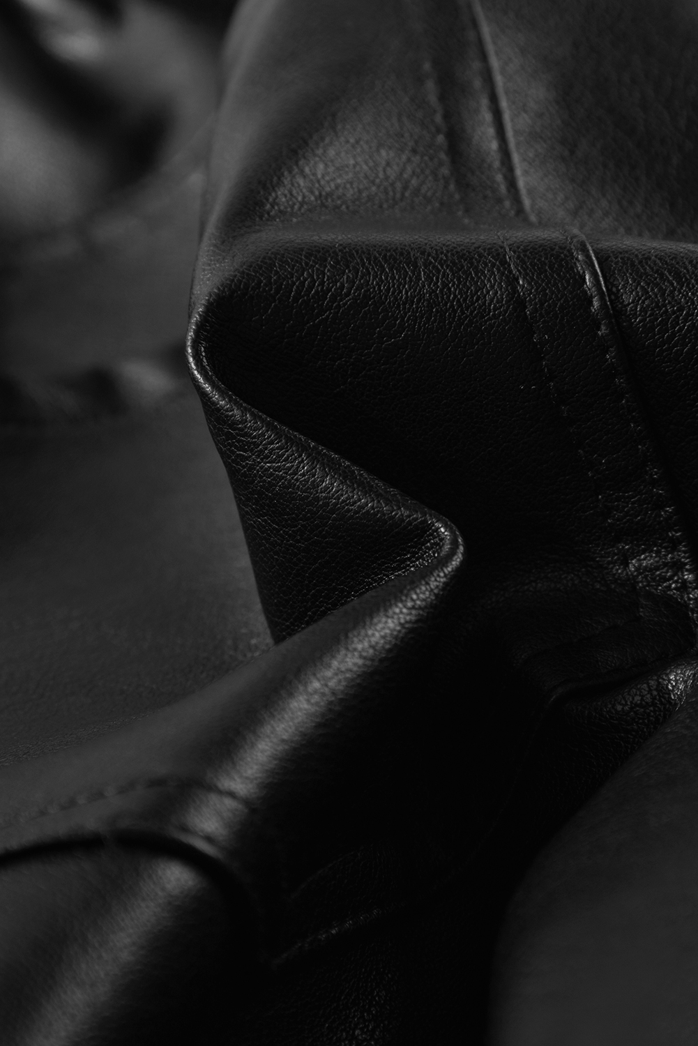 Black Faux Leather Paper Bag Frill Waist Shorts