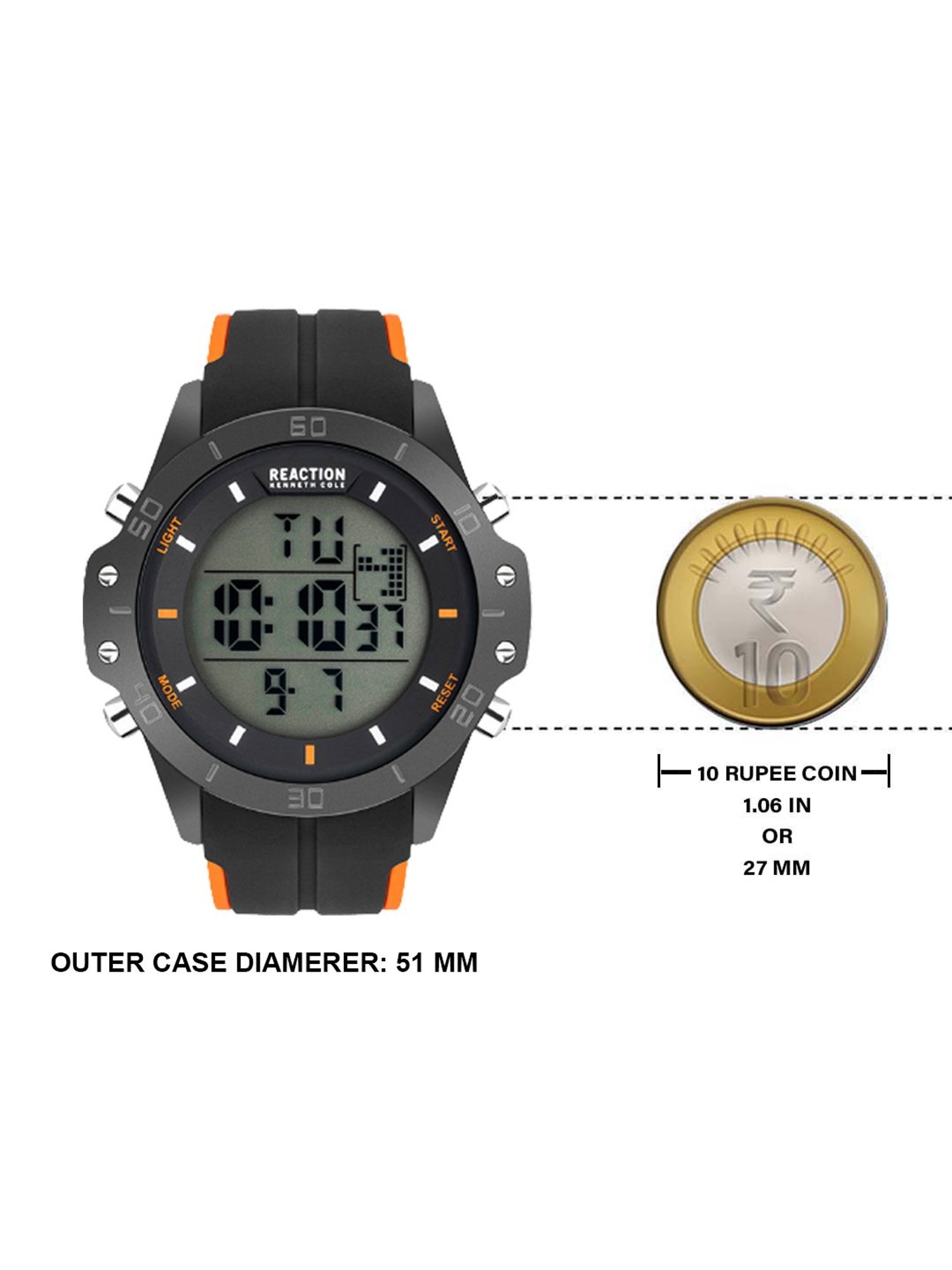 Reaction Kenneth Cole KRWGP2194203 Pete Chronograph Watch for Men