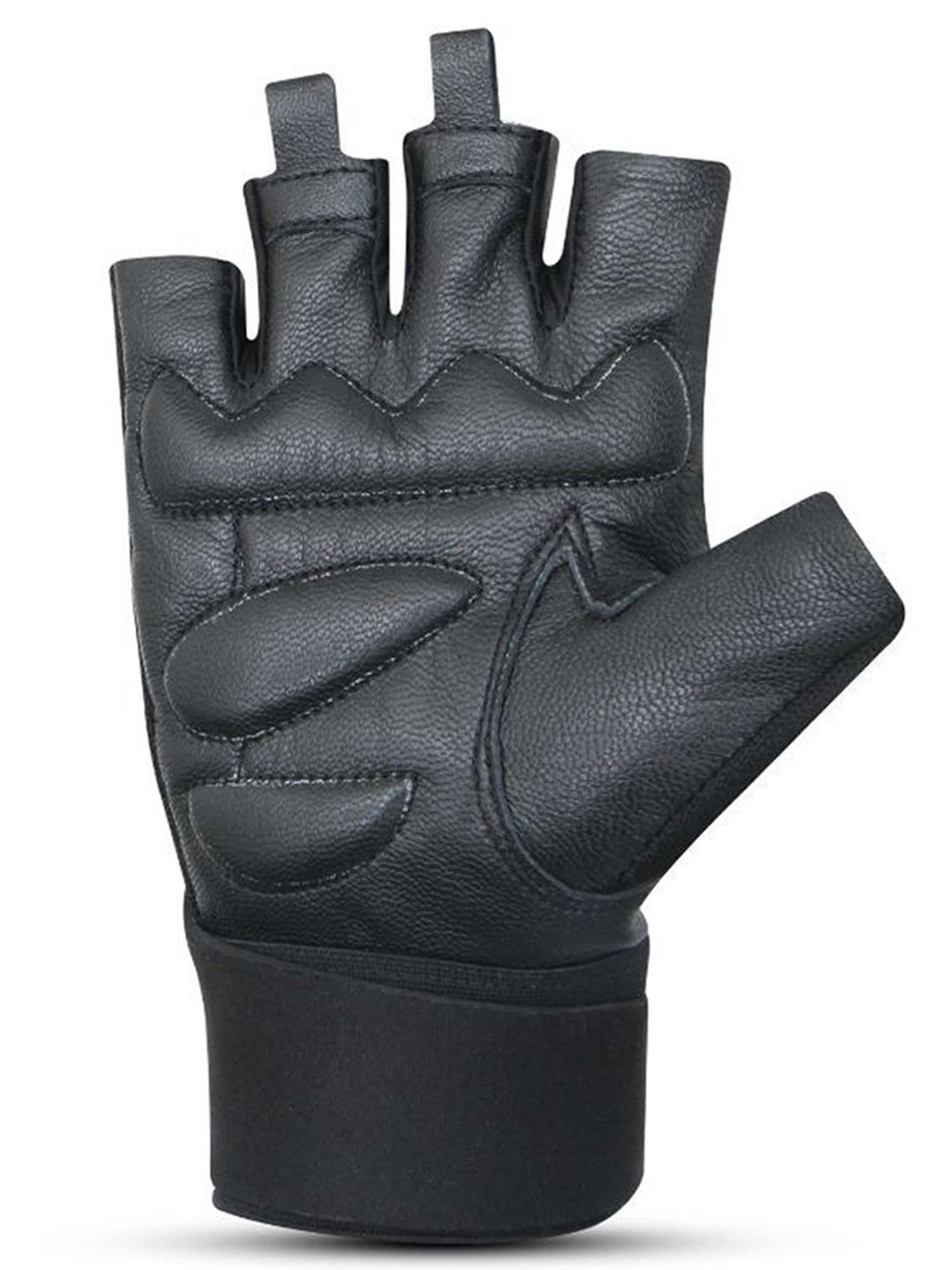 Nivia Leather Weightlifting Gym Gloves (Black) Size - L