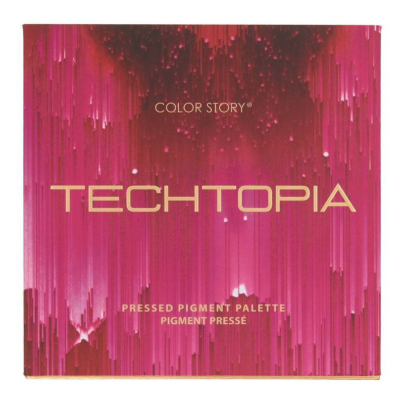 Color Story 16 Shade Pressed Pigment Eyeshadow Palette - Techtopia - 0.54oz