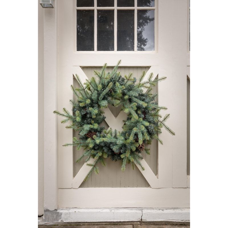 Park Hill Collection 40" Blue Spruce Wreath LED