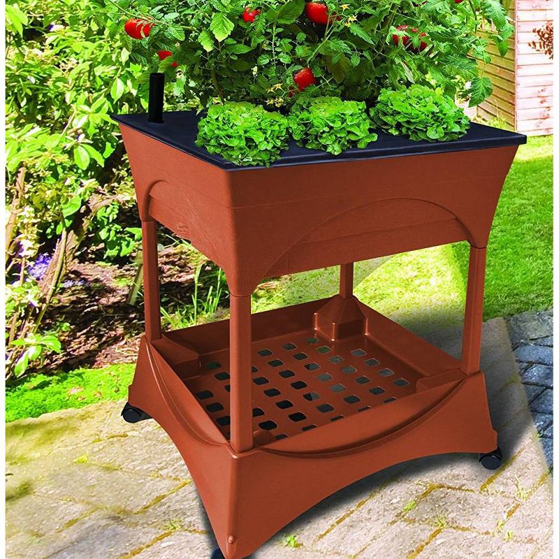 Rectangular Easy Pickers Raised Patio Garden Grow Box - Terra Cotta - Emsco