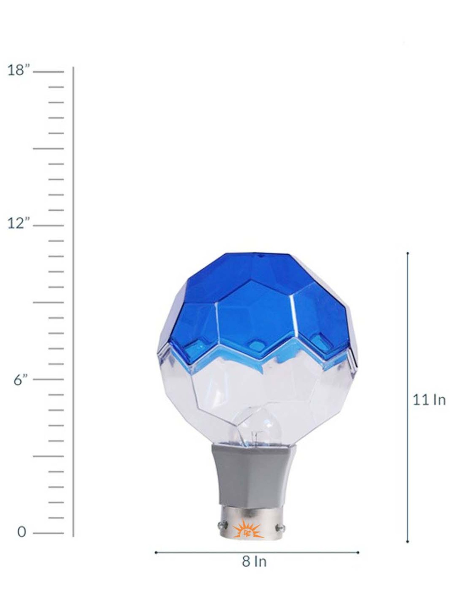 Pure Home and Living Grey Glass Trophy Shaped Table Lamp Stand