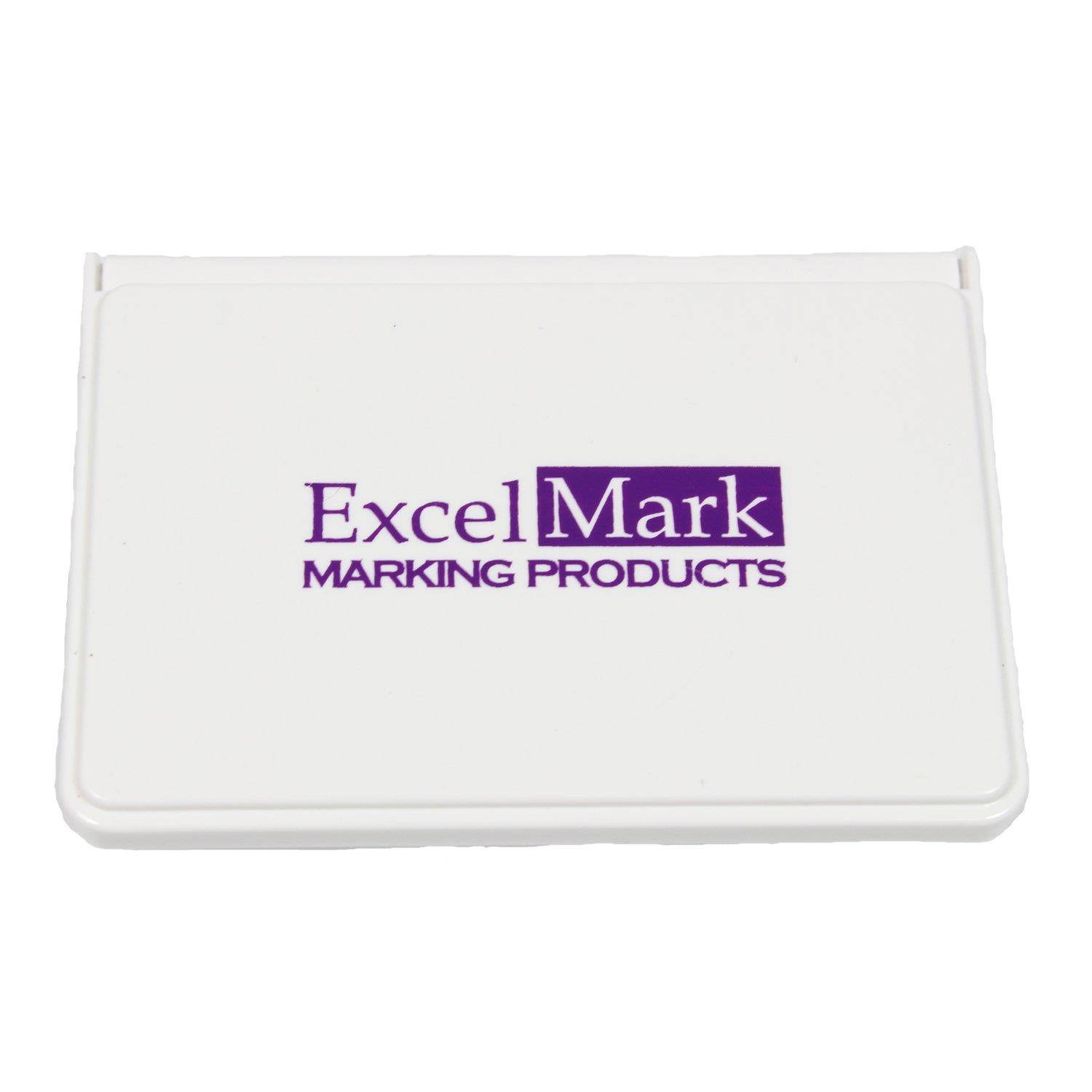 ExcelMark Ink Pad for Rubber Stamps 2-1/8" by 3-1/4" - Purple