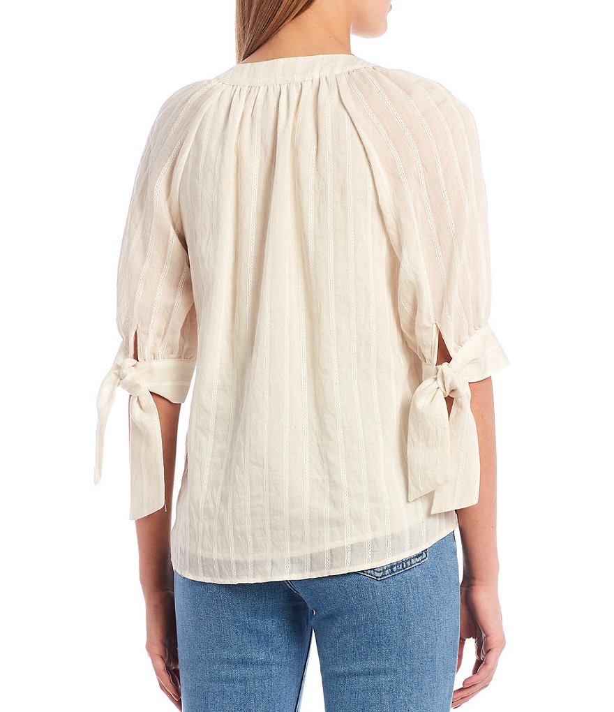 Antonio Melani Abbey Striped Button Front Blouse