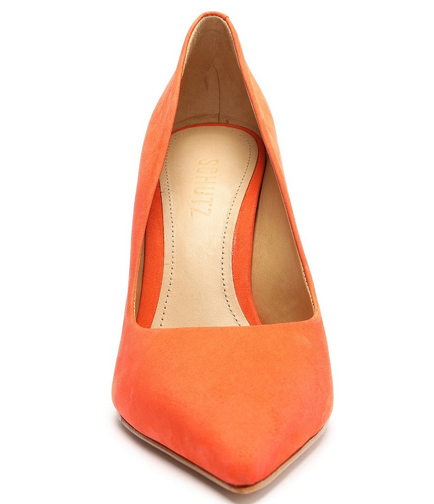 Schutz Lou Suede Pointed Toe Pumps