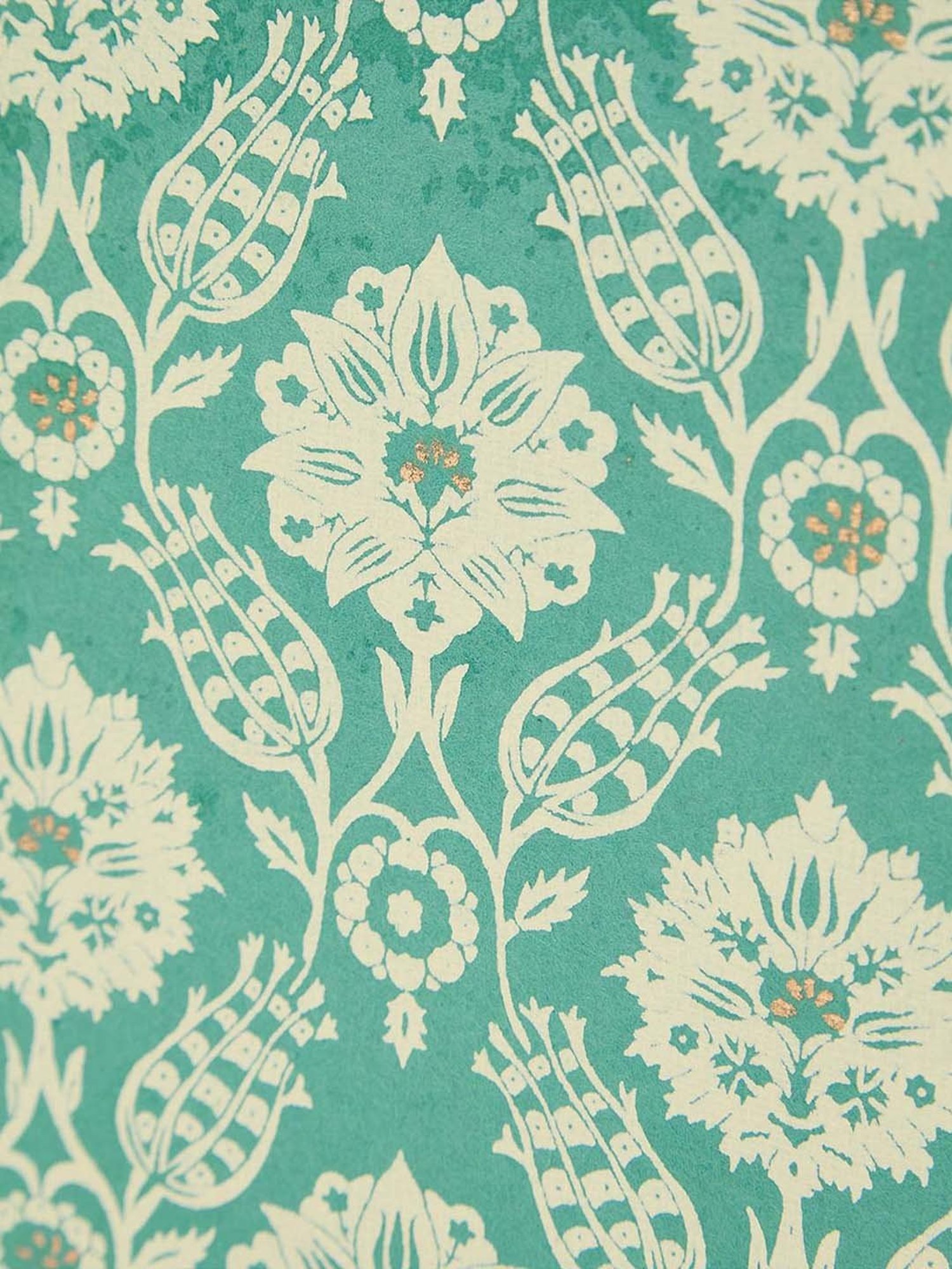 Fabindia Home Teal Paper Printed Sarkhaab Notebook