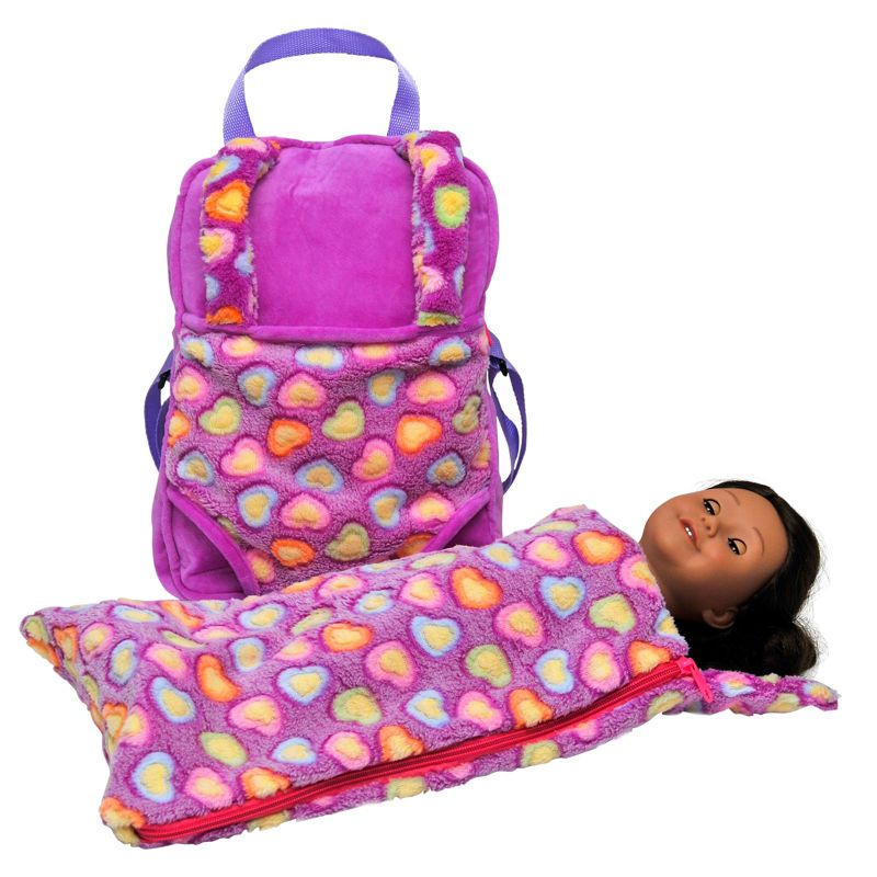 The Queen's Treasures 18" Doll Carrier & Accessory Set Purple