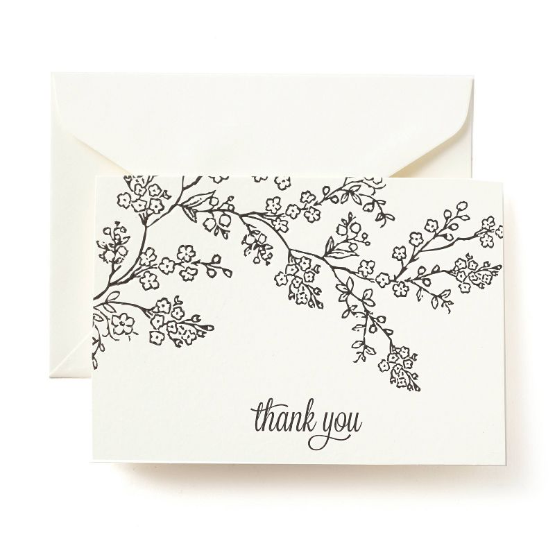 Thank You - 50 Ct FLP Blk Line Floral