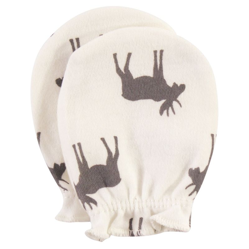 Hudson Baby Infant Boy Cotton Scratch Mittens, Moose, 0-6 Months