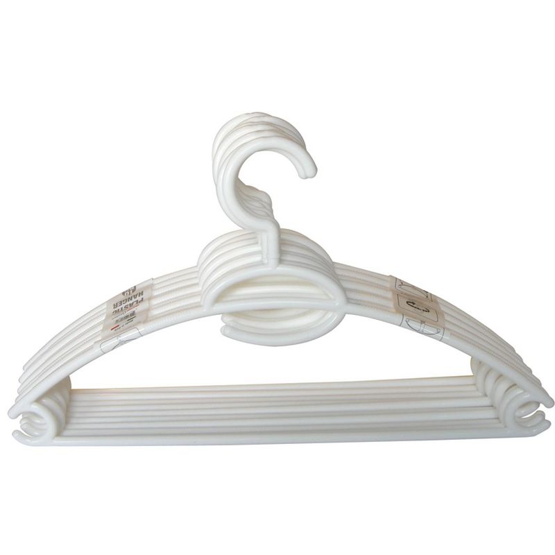 Home Basics Plastic Hanger, (Pack of 10), White