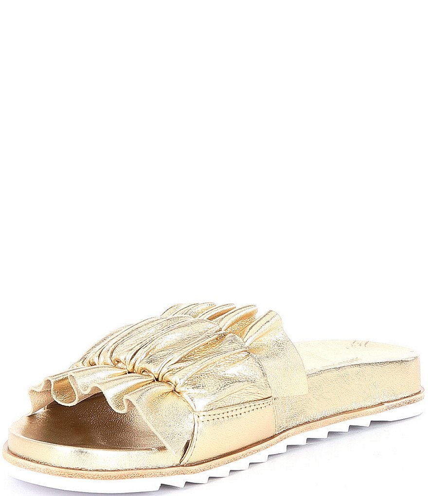 Antonio Melani Perinna Ruffled Leather Sandals