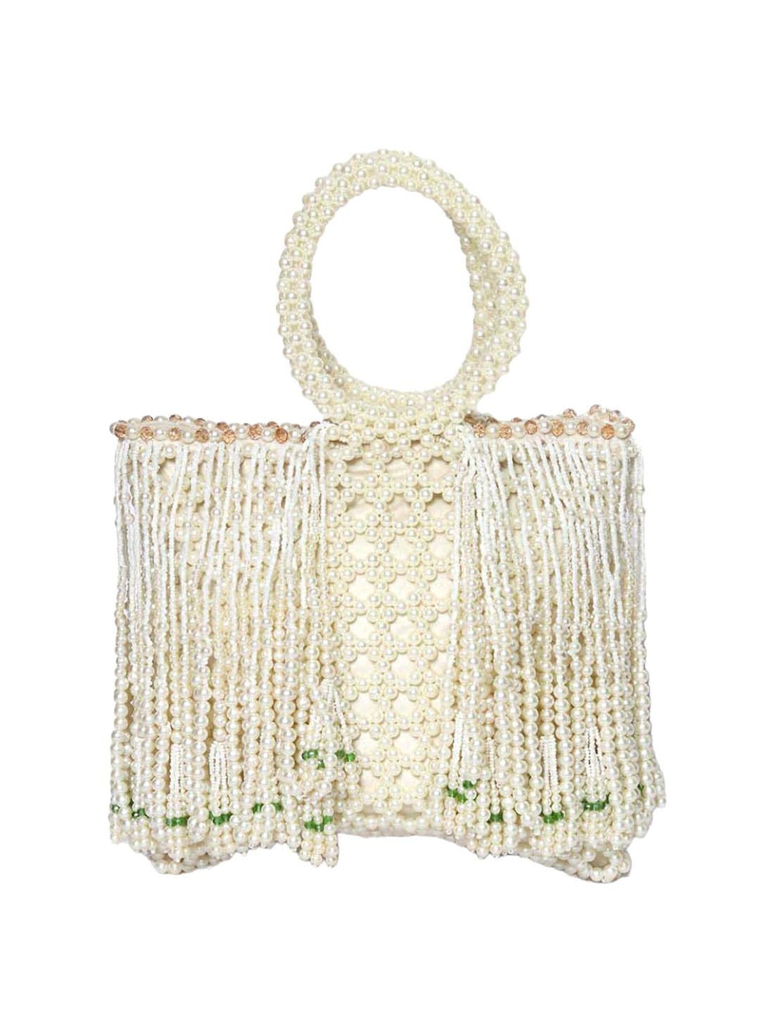 NR by Nidhi Rathi White Fabric Potli