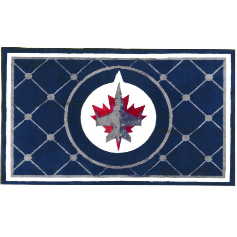 4'x6' Rectangle Accent Rug Blue - Winnipeg Jets