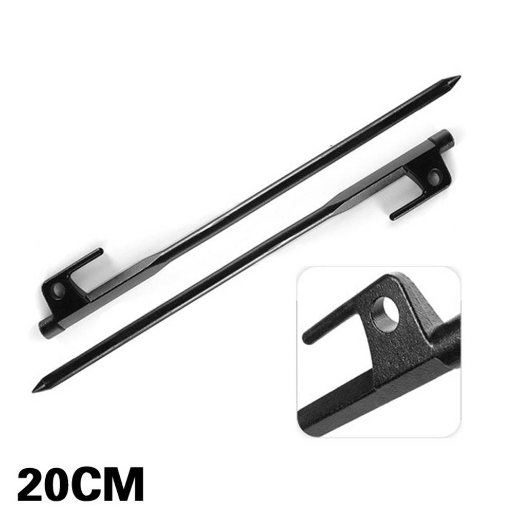 4 Pcs Steel Nail Tent Pegs 20cm Outdoor Heavy Duty Steel Awning Canopy Tent Stakes Pegs Nail for Camping Tent Tarp Stake