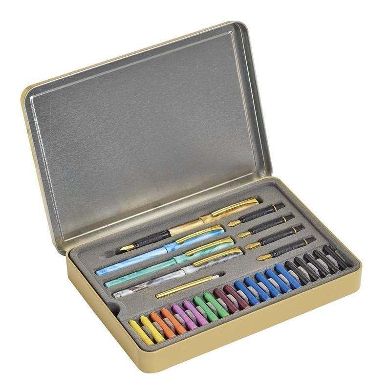STAEDTLER calligraphy pen set, Complete 33 piece tin, ideal for all skill levels, 899 SM5,Assorted
