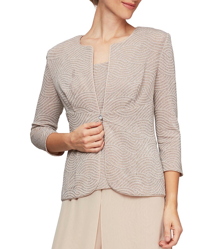 Alex Evenings Wide Leg Chiffon Pants