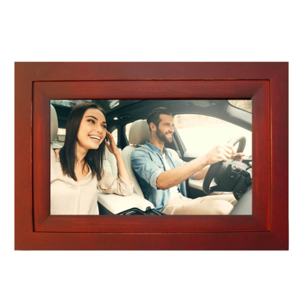 iDeaPLAY 7" Touch Screen WiFi Digital Photo Frame Wood Photo Album support iOS Android App